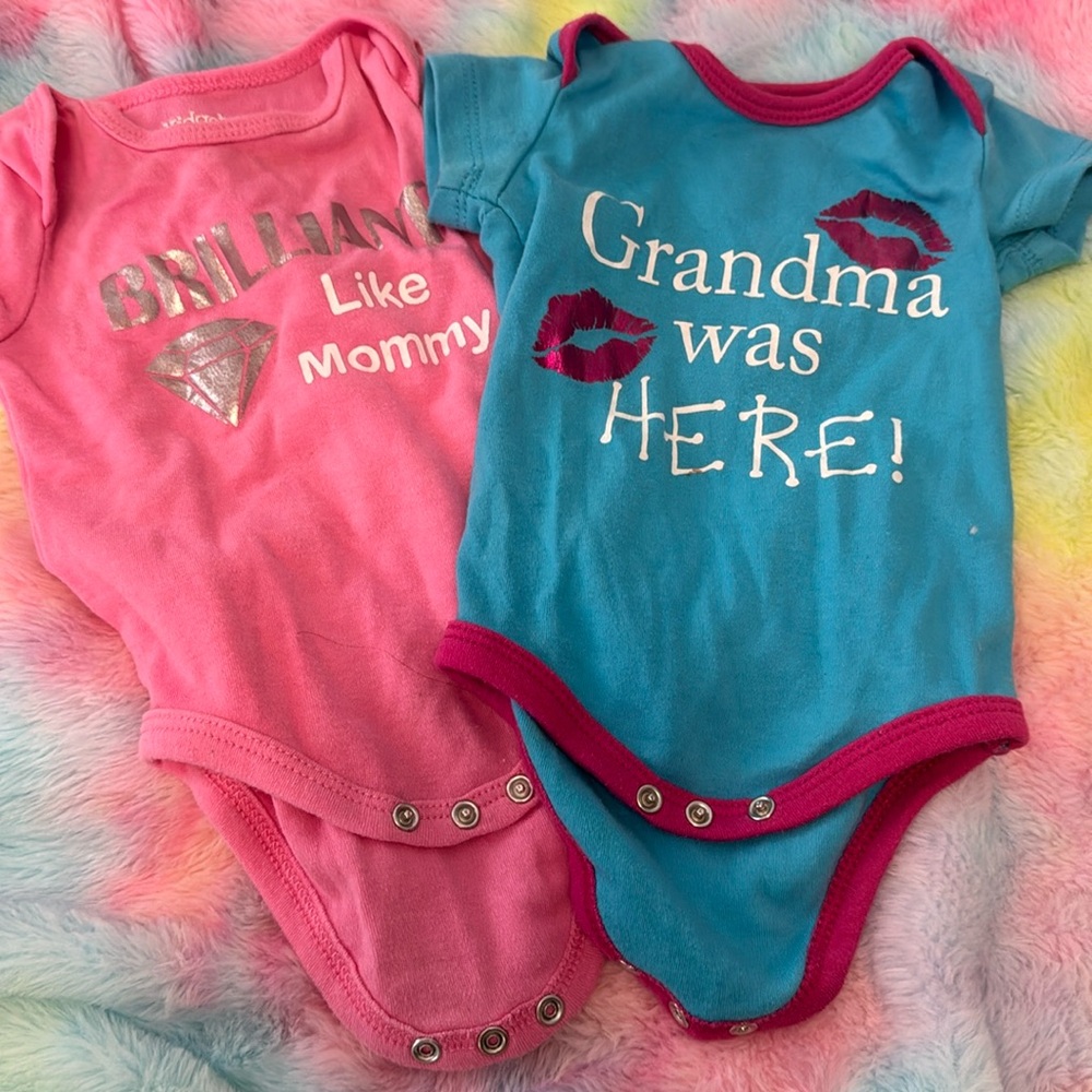 TWO baby girl onesies